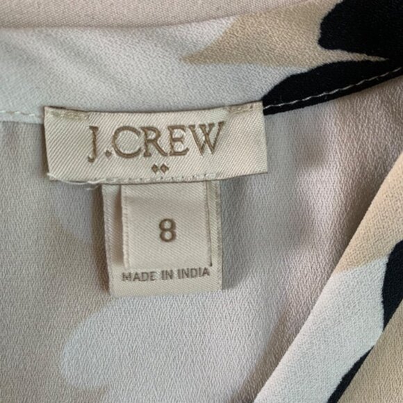 J Crew Womens‎ Top Size 8 Brown Floral Sleeveless Round Neck Blouse neutrals - Picture 6 of 8